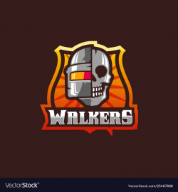 Awesome skull pubg gaming sport logo design