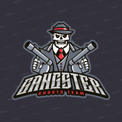 Gaming Logo Maker with a Gangster Skull Character 383h