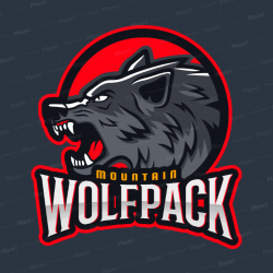 Gaming Logo Template Featuring Aggressive Wolf Graphics 2680