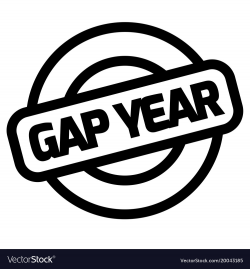 Gap year stamp typographic stamp
