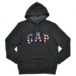 Gap Hoodie Mens Pullover Sweatshirt Fleece Lined Applique Arch Logo Jacket  New