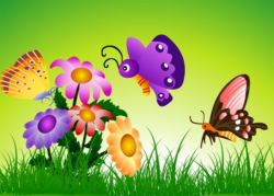 Butterfly in the garden clipart - Clip Art Library