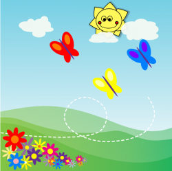 Butterflies Flower Garden Clip Art at Clker.com - vector ...