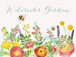 Watercolor Garden Clipart: Instant download wedding bridal ...