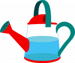 Half Full Watering Can - Free Clip Art