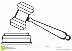 Gavel black and white clipart images gallery for free ...