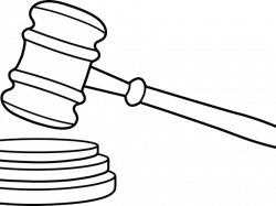 Gavel clipart outline, Gavel outline Transparent FREE for ...