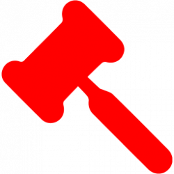 Red gavel 2 icon - Free red gavel icons