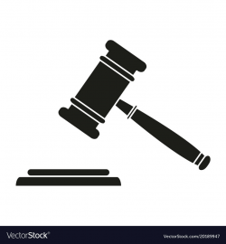 Judge hammer black icons