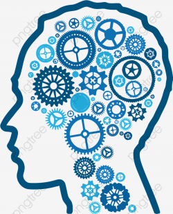 Vector Human Brain Gear, Blue, Human Brain, Gear Vector PNG ...