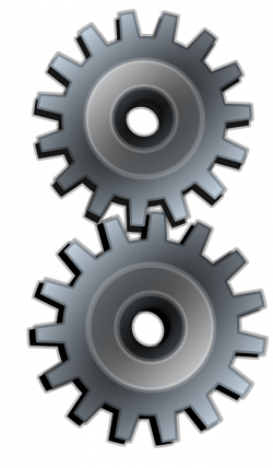 Free Clipart: Two Gears Gray | valessiobrito