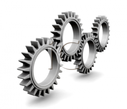 Royalty Free Clipart Image of Interlocking Gears #295521 ...