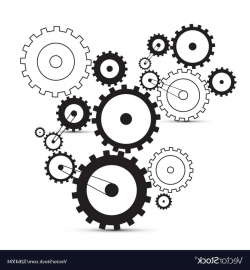 Best Free Black And White Gears Vector File Free » Free ...