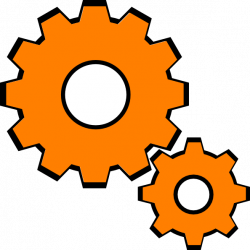 HD Gear Orange Clipart Transparent Transparent PNG Image ...