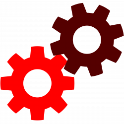Gears clipart red, Gears red Transparent FREE for download ...