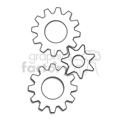3 gears clipart. Royalty-free clipart # 368962