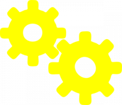 Gear - Yellow Clip Art at Clker.com - vector clip art online ...