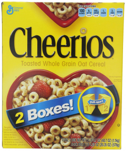 General Mills Cheerios Toasted Whole Grain Oat Cereal, 20.35 oz., 2 Count