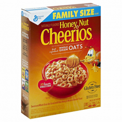 General Mills Honey Nut Cheerios Cereal Family Size, 21.6 OZ