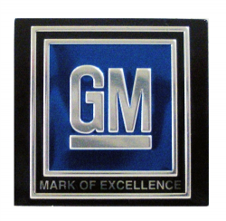 Seat Belt Buckle Push Button Insert Decal, GM Mark of Excellence, Each
