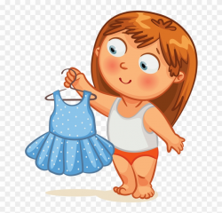 Girl Getting Dressed Clipart - Png Download (#4935437 ...