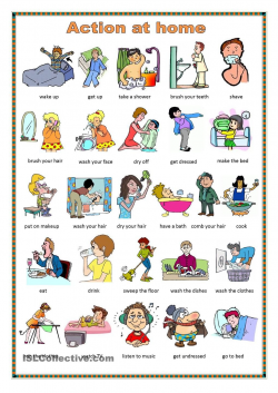 Daily Routine Clipart Spanish