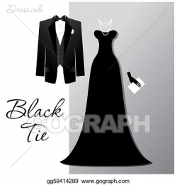 Drawing - Black-tie. Clipart Drawing gg58414289 - GoGraph