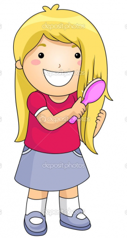 brush hair clipart - Google Search | Long hair cartoon, Hair ...