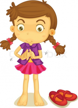 Child Getting Dressed Clipart