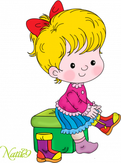 Детский Сад Клипарт - Girl Getting Dressed Clipart - Png ...