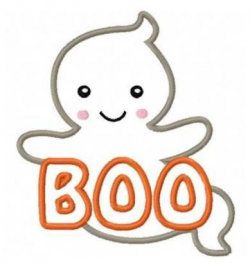 Halloween ghost boo applique machine embroidery design ...