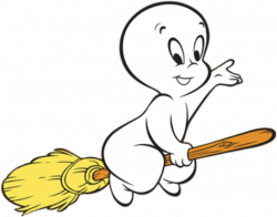 Casper Flying On A Broom - Casper Ghost Png - Download ...