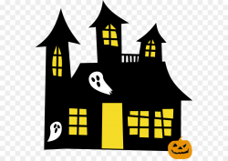 Haunted House Cartoon clipart - House, Ghost, Yellow ...