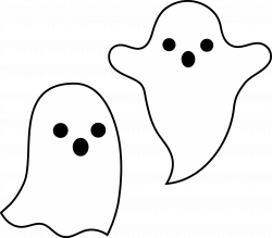 Simple Spooky Halloween Ghosts Free Clip Art - Clip Art Library