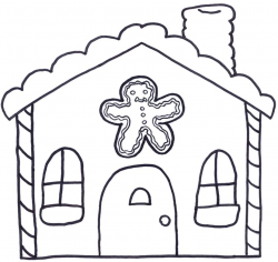 Gingerbread house clipart black and white free clip art ...