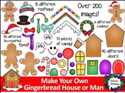Make your own Gingerbread Man and House Printable and Clipart - Over 200  images!