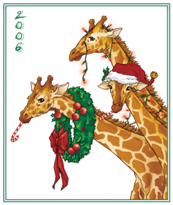 Christmas Giraffes by AmyClark on Clipart library - Clip Art Library