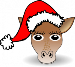 Christmas Giraffe Clip Art at Clker.com - vector clip art online ...