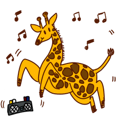 Giraffe, Dance, Drawing, transparent png image & clipart free download