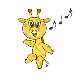 Jumping Giraffe Cartoon Free Picture｜Illustoon