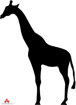 Standing Giraffe Silhouette Clipart | african big five stencils ...