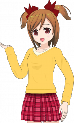 Clipart anime girl orange shirt - ClipartBarn
