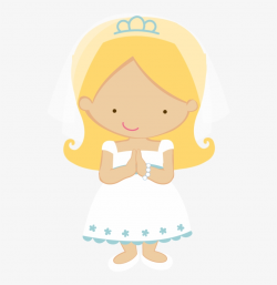 Svg Freeuse Stock Zwd Rosary Girl Png - Communion Girl Blonde Hair ...
