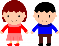 Clipart girl and boy - ClipartAndScrap
