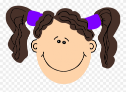 Clipart - Brown Hair Girl Clip Art Face - Png Download (#40489 ...