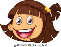 Girl Face Clip Art - Royalty Free - GoGraph