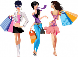Fashion shopping girls clip art free vector download (220,776 Free ...