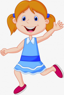 happy clipart happy little girl girl happy blue png image and ...