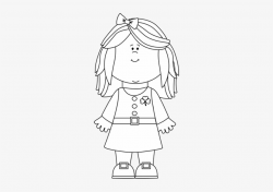 Black Lady Cliparts - Girl Clipart Black And White Outline - Free ...