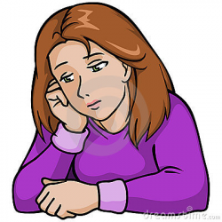 A sad girl clipart - Clip Art Library